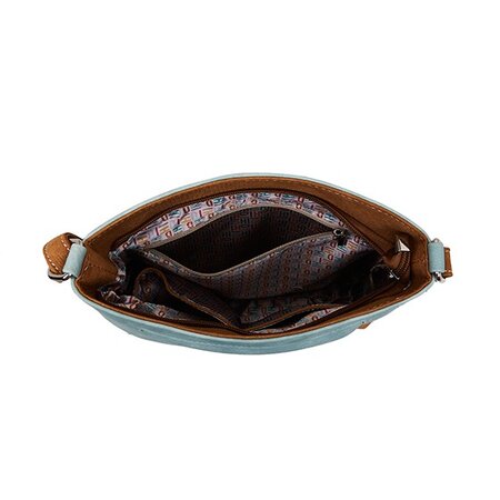 Hi-di-Hi Appetizer - schoudertas - crossbody - l.blue/cognac