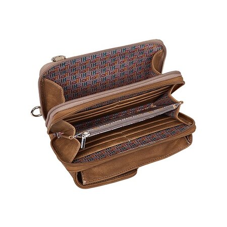 Hi-di-Hi Flying Flower - crossbody Bag/Wallet/Phone Bag - Brown