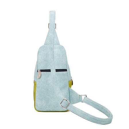Hi-di-Hi Carol rugtas - crossbody l.blauw/groen