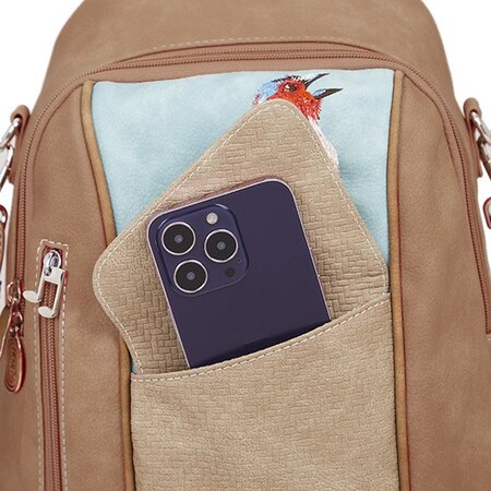 Hi-di-Hi Balade hand/schoudertas/backpack - d.bruin