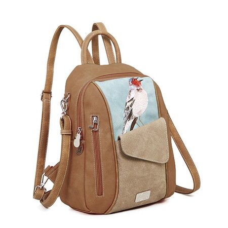 Hi-di-Hi Balade hand/schoudertas/backpack - d.bruin