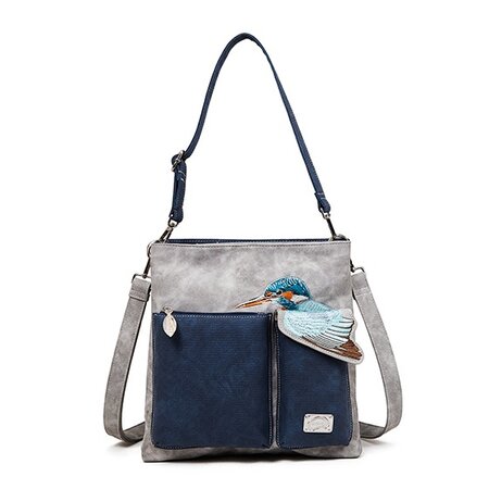 Hi-di-Hi King- shopper - schoudertas - grey/navy blue