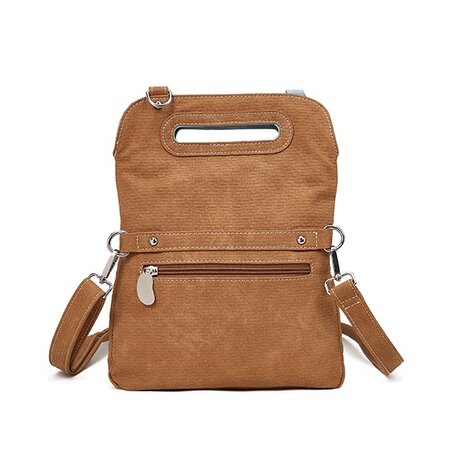Hi-di-Hi Kingfisher- hand/ schoudertas - l.blue/cognac