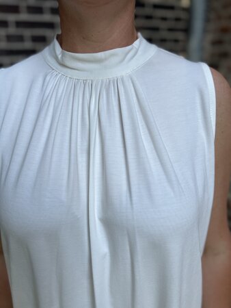 Mooij Jurk - off white - kort met strik rug