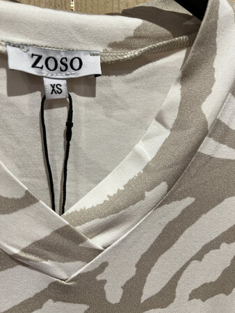 Zoso 253 Claudia shirt - Sand/White