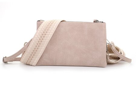 Ook-Leuk crossbody/ schoudertasje New York new - Licht Taupe