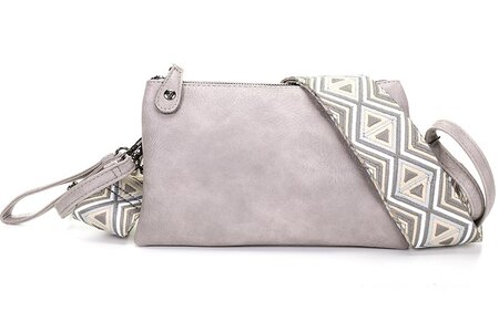 Ook-Leuk crossbody/ schoudertasje New York - grey