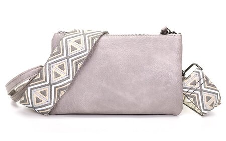 Ook-Leuk crossbody/ schoudertasje New York - grey