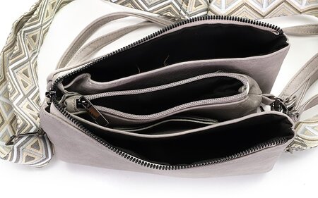 Ook-Leuk crossbody/ schoudertasje New York - grey