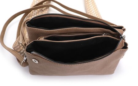 Ook-Leuk crossbody/ schoudertasje New York - khaki