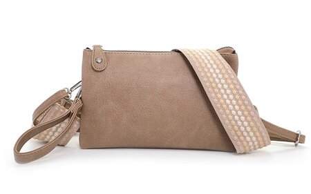 Ook-Leuk crossbody/ schoudertasje New York - khaki