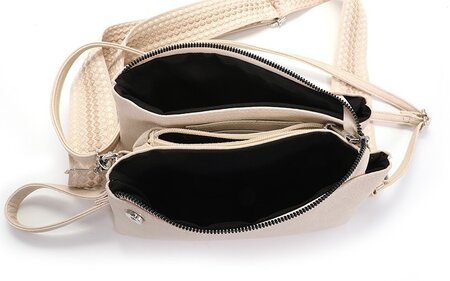 Ook-Leuk crossbody/ schoudertasje New York - naturel