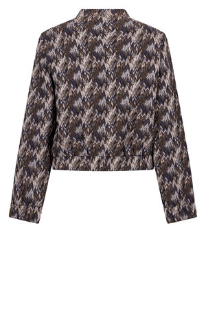 Zoso 254 Sonja Fancy Jacquard Jacket - Mocha-Multi