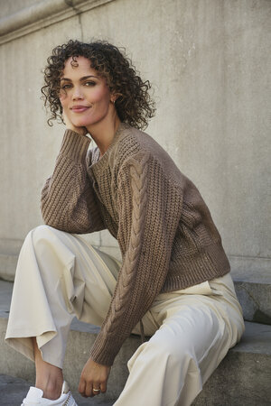 Zoso 254 Marloes Knitted Cardigan - Mocha