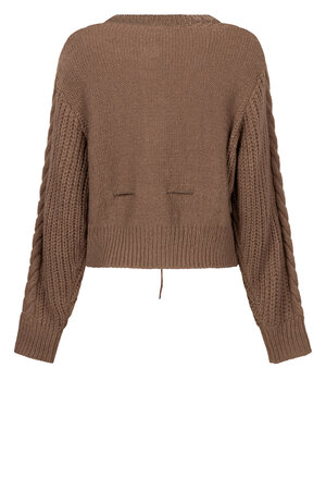Zoso 254 Marloes Knitted Cardigan - Mocha