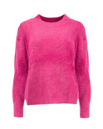 NED Fresa LS-RMJ Furry Knit - fuchsia red (25W1-U172-05)