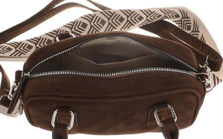 Ook-Leuk schoudertasje Milton - browny suede