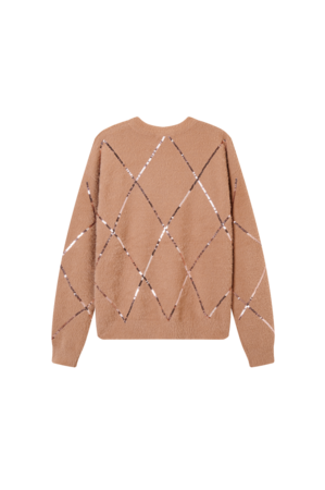 Vila Joy trui Priscilla taupe L-12-A