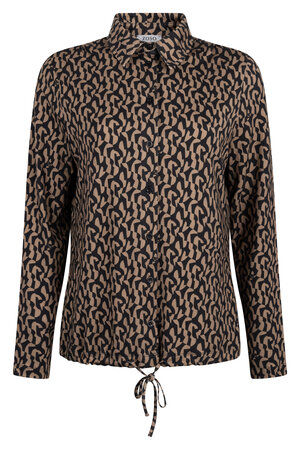 Zoso 255 Pia blouse - black camel