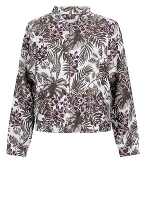 Zoso 255 Sandra Fancy Jacquard Jacket - offwhite-bordeaux