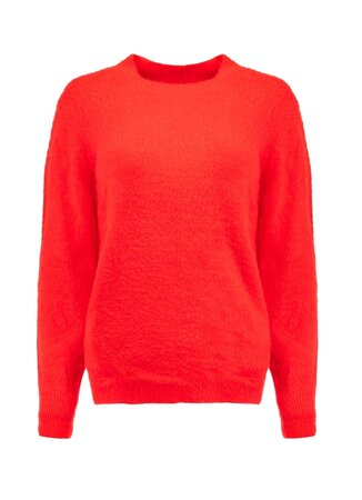 NED Fresa LS-RMJ Furry Knit  - Red (25W1-U172-05)