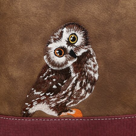  Hi-di-Hi tas APP26 Appetizer Cross-body dark brown / purple bordeaux rood