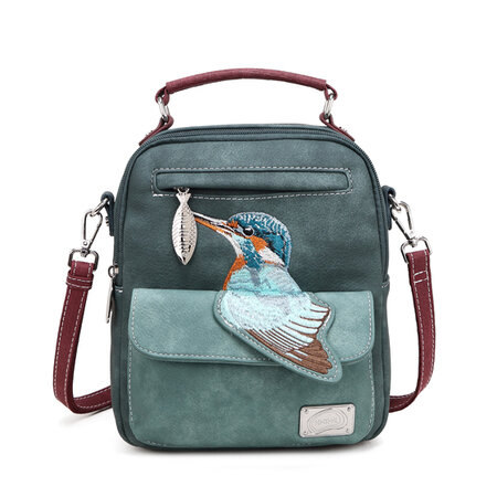 Hi-di-Hi tas TRV14 Traveller Hand-/schoudertas donkerblauw/aqua