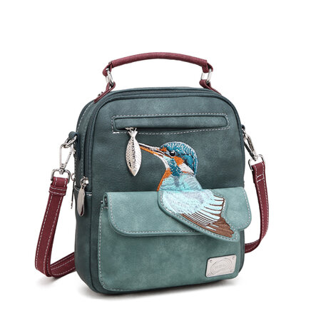 Hi-di-Hi tas TRV14 Traveller Hand-/schoudertas donkerblauw/aqua
