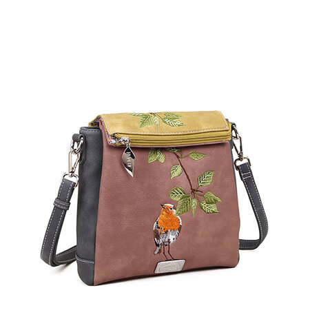 Hi-di-Hi tas  TT01 Tweet schoudertas oud roze, lila, grijs, geel