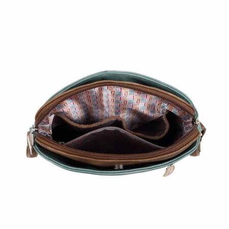 Hi-di-Hi tas WH02 Whistle schoudertas aqua/d.brown