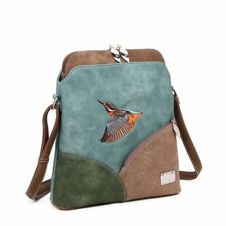 Hi-di-Hi tas WH02 Whistle schoudertas aqua/d.brown