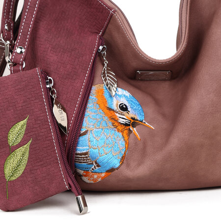  Hi-di-Hi tas BZ01 Buzz Hand/schoudertas lilac / purple - bordeaux rood