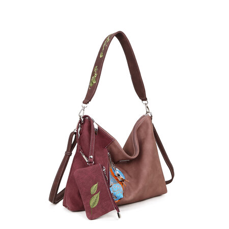  Hi-di-Hi tas BZ01 Buzz Hand/schoudertas lilac / purple - bordeaux rood