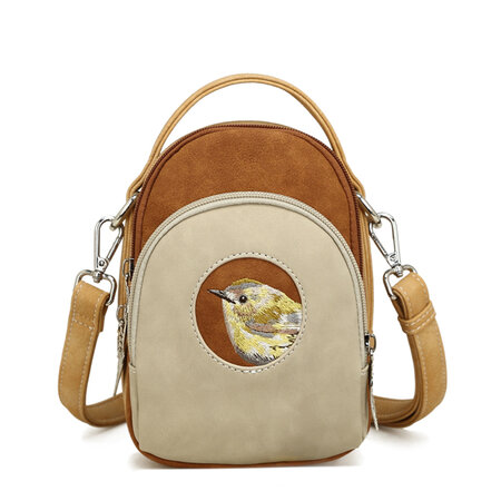 Hi-di-Hi Ditty Tas DIT08 Beige Cognac Peach – Handtas / Crossbody