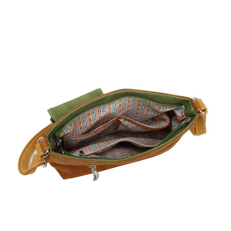 Hi-di-Hi Quack Tas QU04 Cognac groen – Crossbody