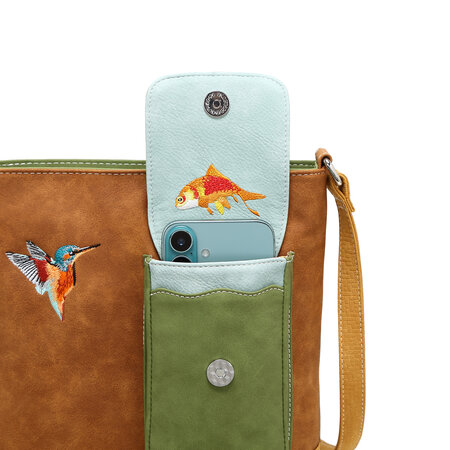 Hi-di-Hi Quack Tas QU04 Cognac groen – Crossbody