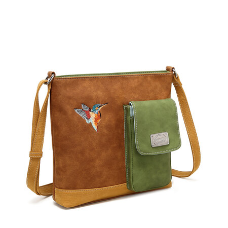 Hi-di-Hi Quack Tas QU04 Cognac groen – Crossbody