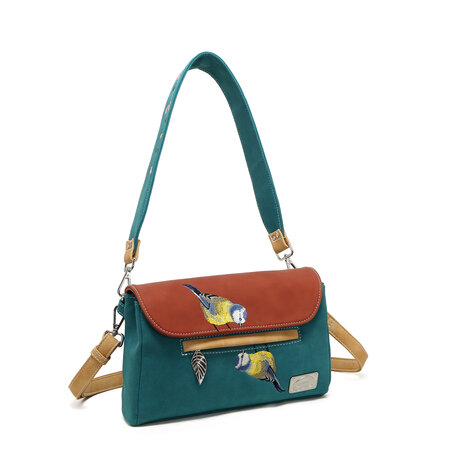 Hi-di-Hi Twiggle Tas TW02 Petrol Rood – Crossbody Schoudertas