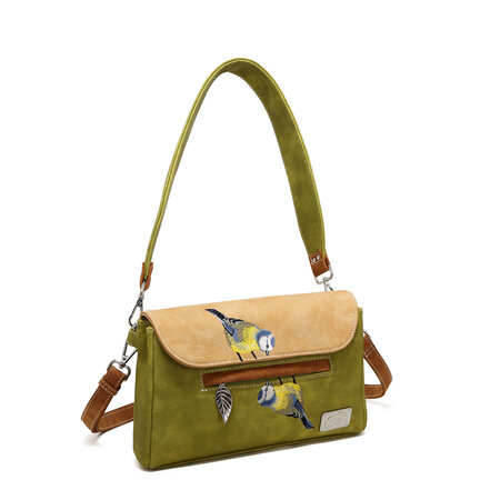 Hi-di-Hi Twiggle Tas TW03 Groen Peach – Crossbody Schoudertas