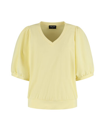 Lady Day Amie-V Butter Yellow Shirt Travelstof