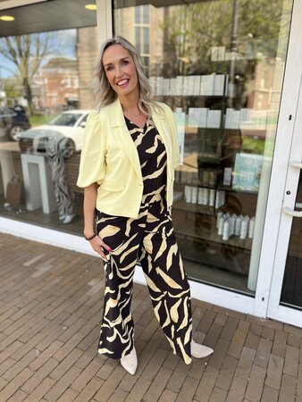 Lady Day Sarah butter yellow blazer travelstof