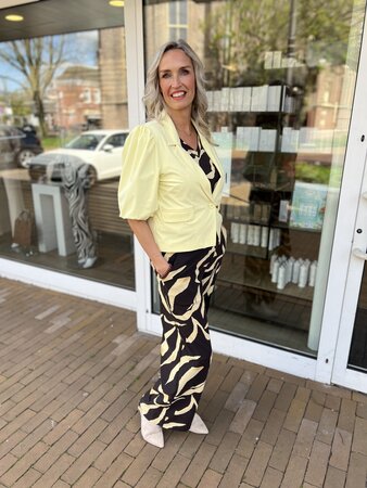 Lady Day Sarah butter yellow blazer travelstof