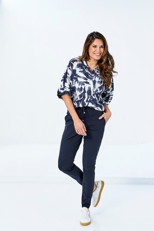 Zoso 262 Yvette navy blouse