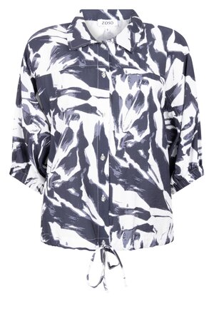 Zoso 262 Yvette navy blouse