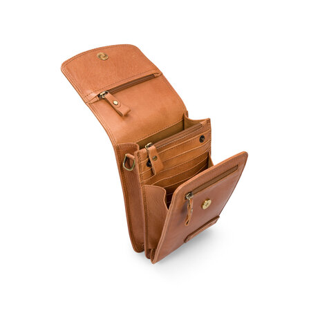 Bag2Bag - Yuka XXL Cognac schoudertas 