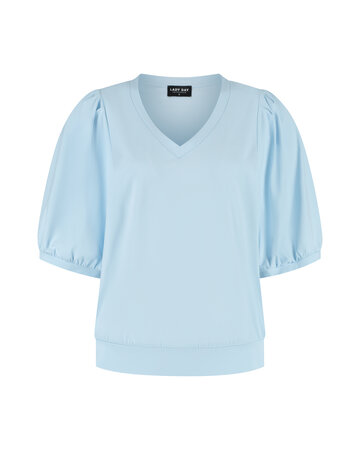 Lady Day Amie-V Baby Blue Shirt Travelstof