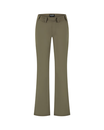 Lady Day Poppy deep forest flared broek travelstof
