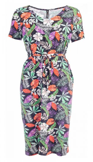 NED Jurk Debby - tropical print