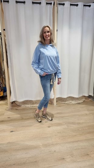 Hoodie licht blauw