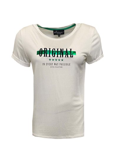 Elvira t-shirt Fé - off white / green